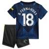 Officiële Voetbalshirt + Korte Broek Manchester United Bruno Fernandes 18 Derde 2021-22 - Kids